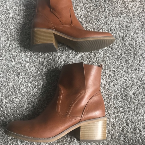 Mossimo Supply Co. Cognac Ankle Moto Boots - Picture 10 of 12